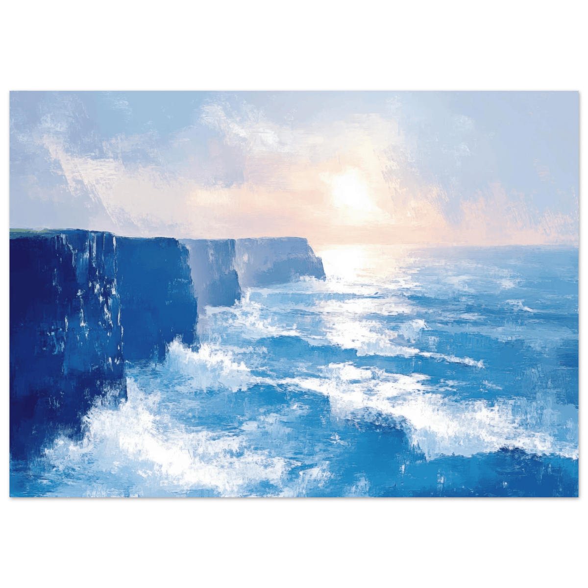 Seaside Cliff at Sunrise A breathtaking Empress 2 - Shop Ai Art WebShop - Digital Art online Store