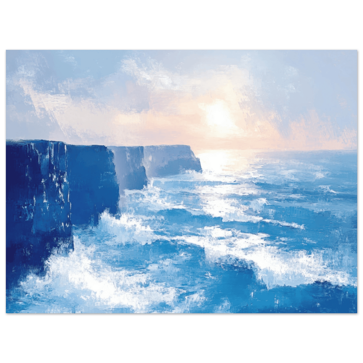 Seaside Cliff at Sunrise A breathtaking Empress 2 - Shop Ai Art WebShop - Digital Art online Store