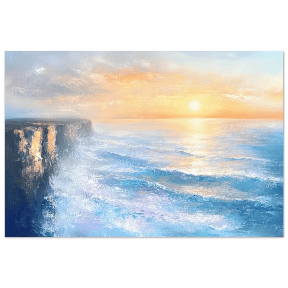 Seaside Cliff at Sunrise A breathtaking Empress - Shop Ai Art WebShop - Digital Art online Store