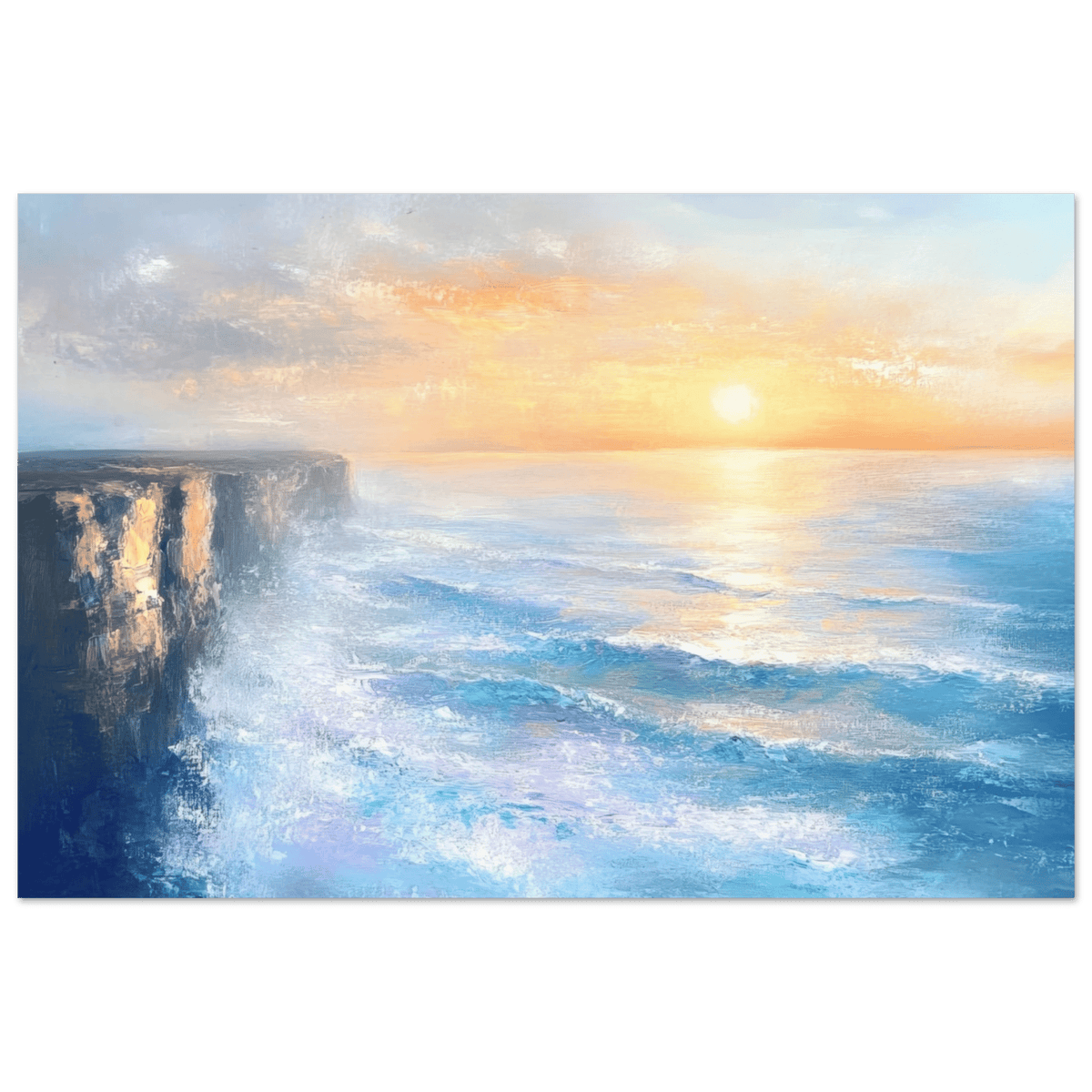 Seaside Cliff at Sunrise A breathtaking Empress - Shop Ai Art WebShop - Digital Art online Store