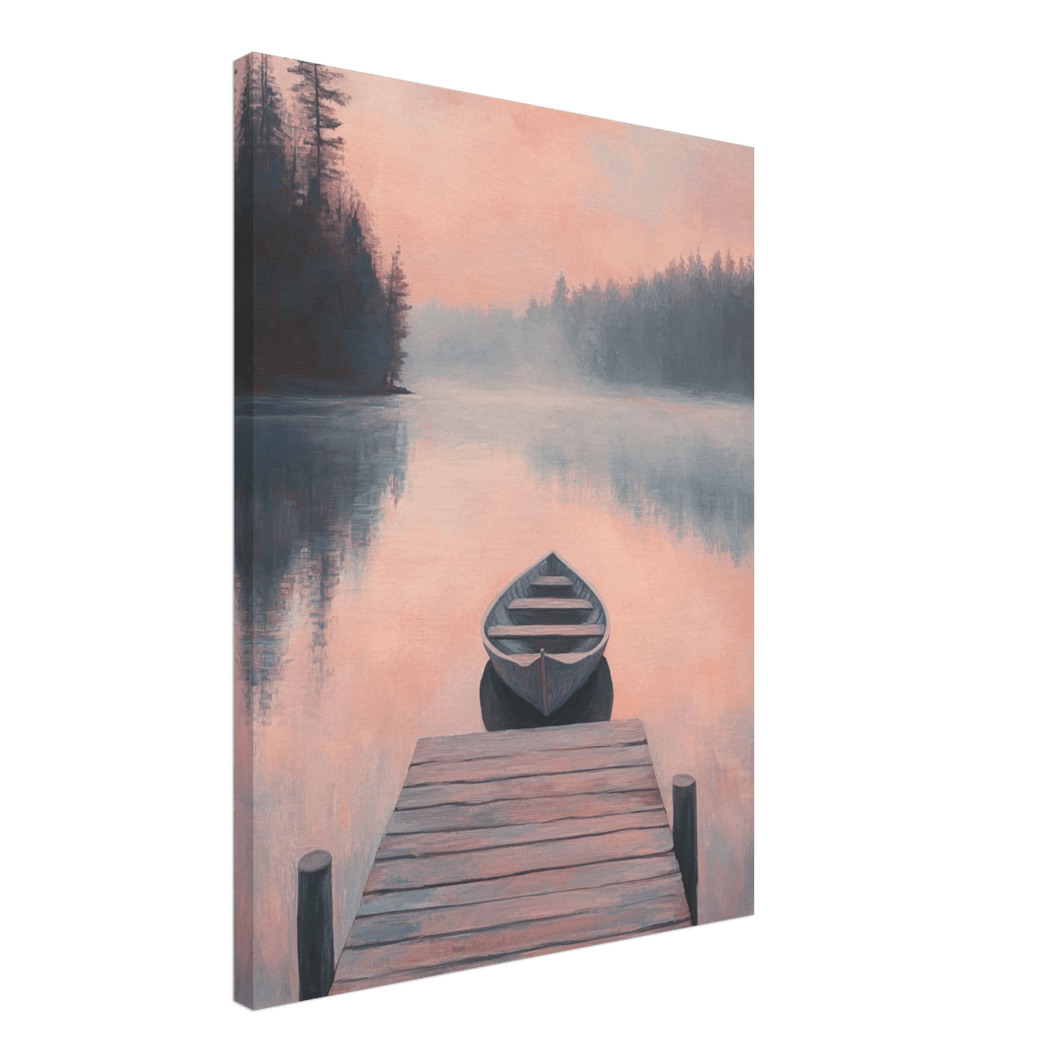 Serene Lake with Rowboats A tranquil lake 3 - Shop Ai Art WebShop - Digital Art online Store
