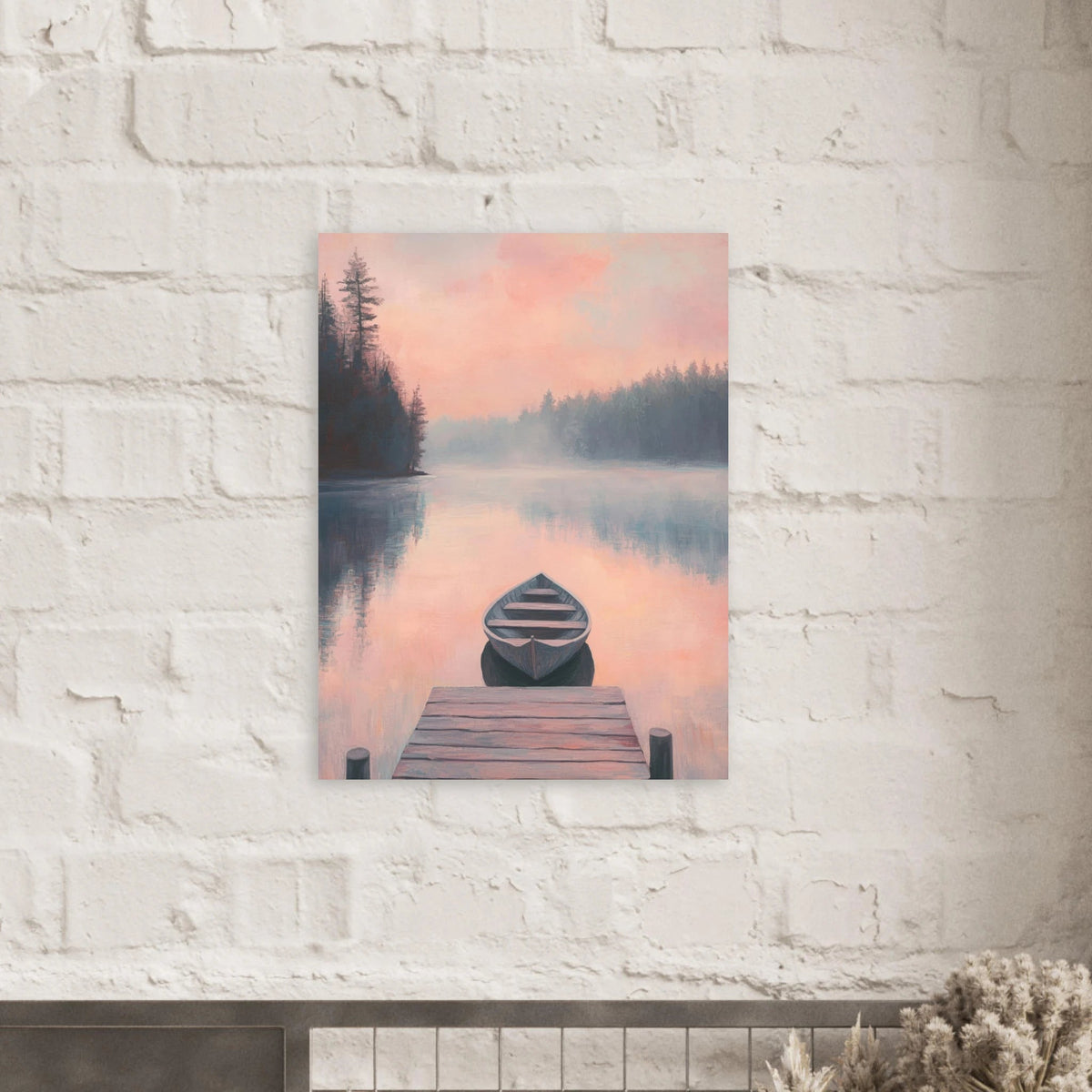 Serene Lake with Rowboats A tranquil lake 3 - Shop Ai Art WebShop - Digital Art online Store