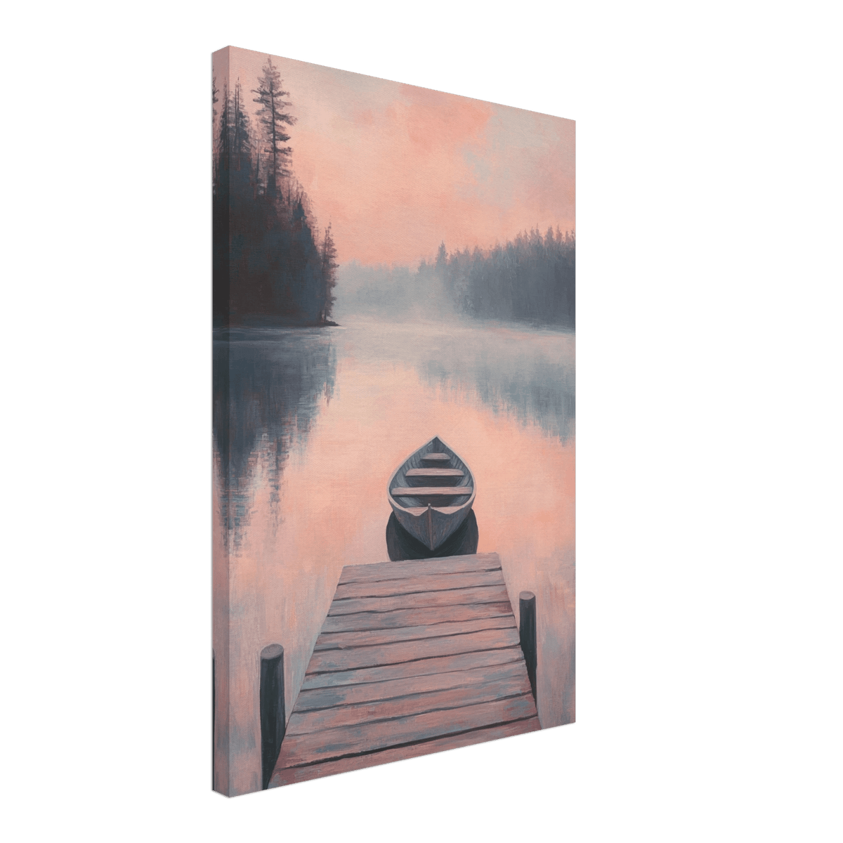 Serene Lake with Rowboats A tranquil lake 3 - Shop Ai Art WebShop - Digital Art online Store