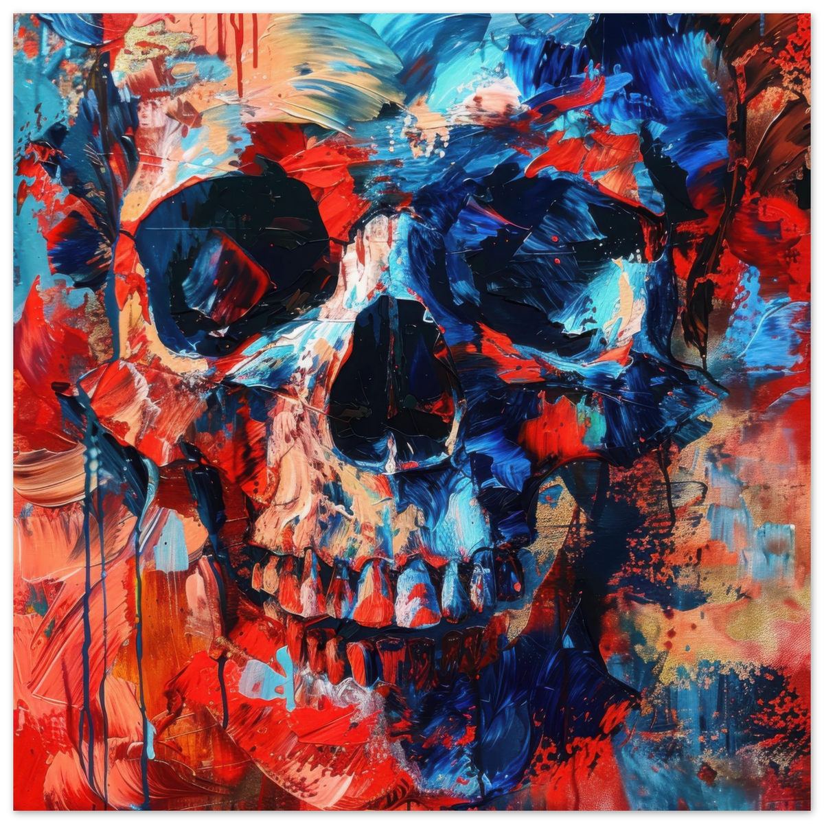 Skull and Bones abstract art style - Shop Ai Art WebShop - Digital Art online Store