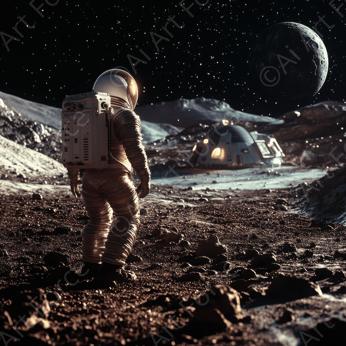Space law Who owns the moon Mars and beyond - Shop Ai Art WebShop - Digital Art online Store