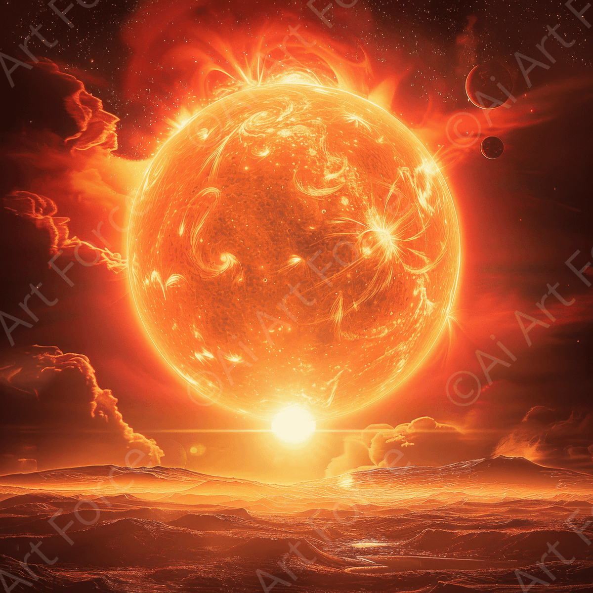 Space Red GiantDwarf Star - Shop Ai Art WebShop - Digital Art online Store