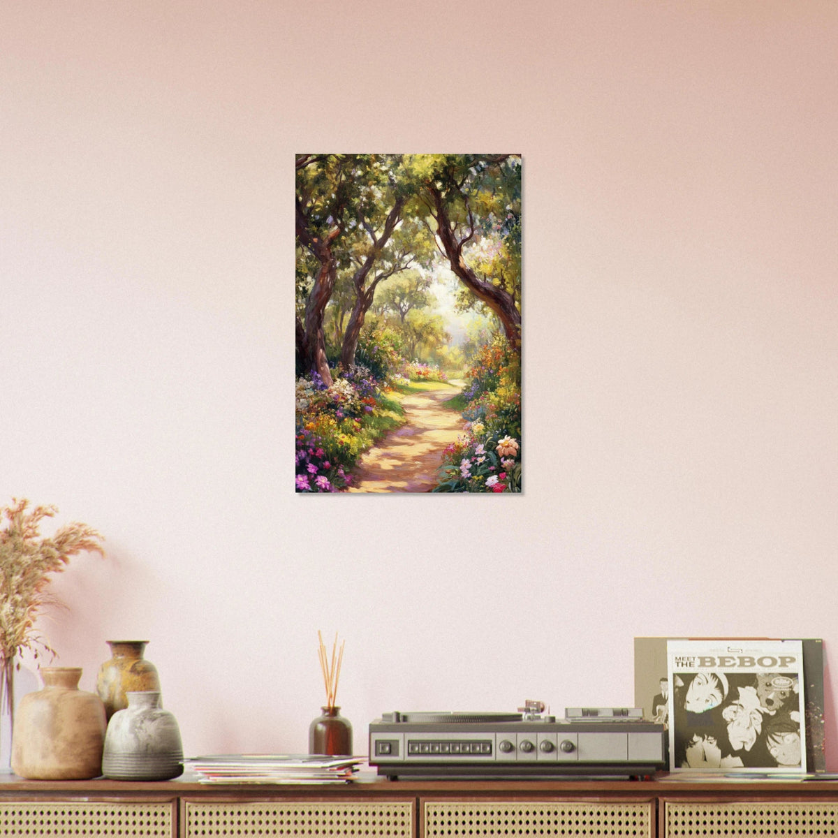 Sunlit Garden Path A meandering pathway through 2 - Shop Ai Art WebShop - Digital Art online Store