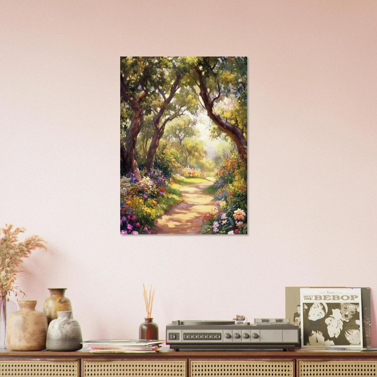 Sunlit Garden Path A meandering pathway through 2 - Shop Ai Art WebShop - Digital Art online Store