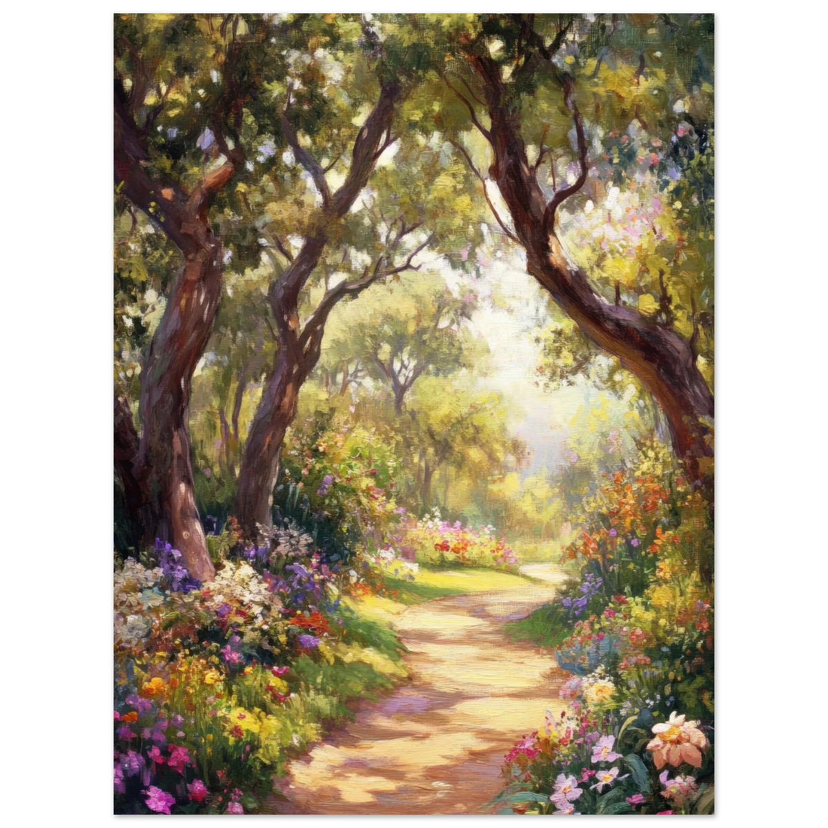 Sunlit Garden Path A meandering pathway through 2 - Shop Ai Art WebShop - Digital Art online Store