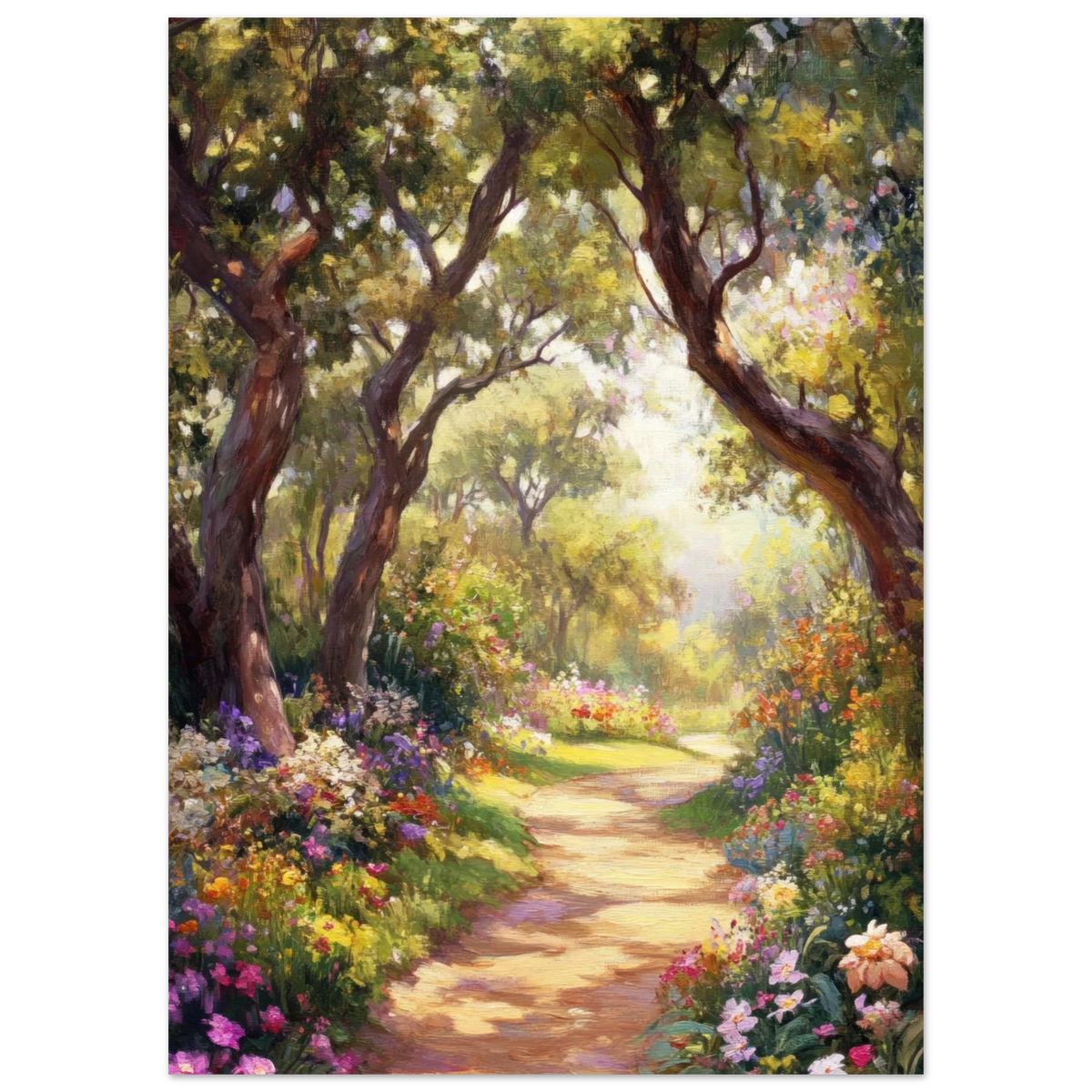 Sunlit Garden Path A meandering pathway through 2 - Shop Ai Art WebShop - Digital Art online Store