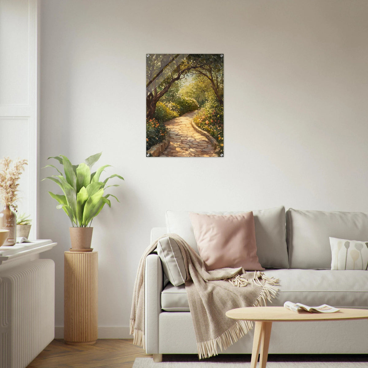 Sunlit Garden Path A meandering pathway through - Shop Ai Art WebShop - Digital Art online Store