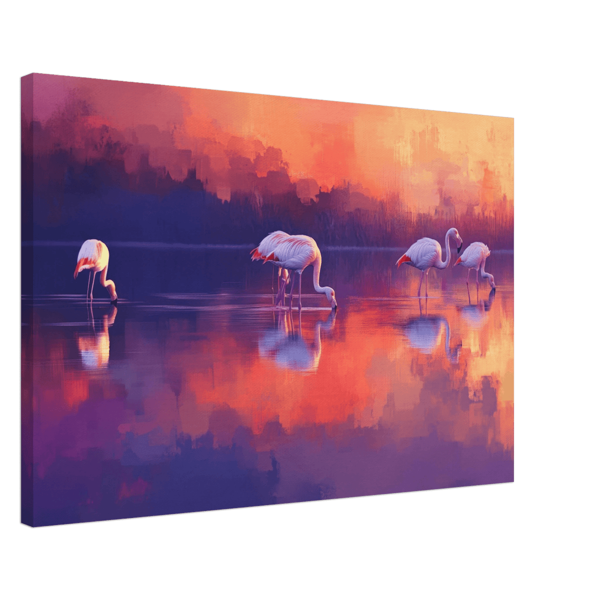 Surreal Flamingo Lake at Sunset Graceful flaming 2 - Shop Ai Art WebShop - Digital Art online Store