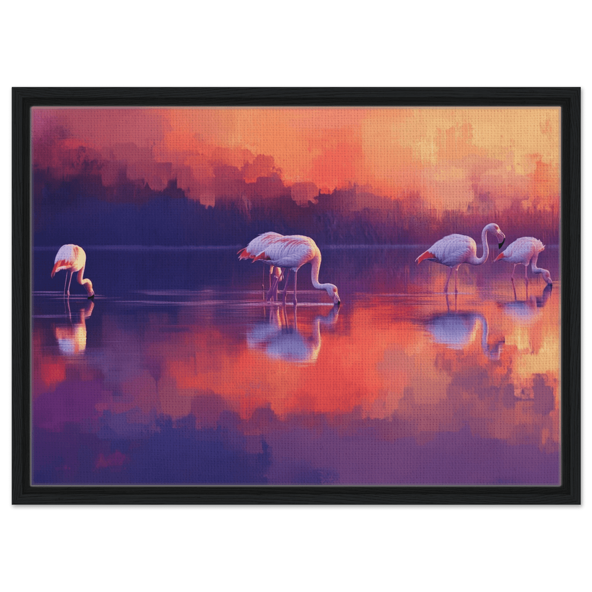 Surreal Flamingo Lake at Sunset Graceful flaming 2 - Shop Ai Art WebShop - Digital Art online Store