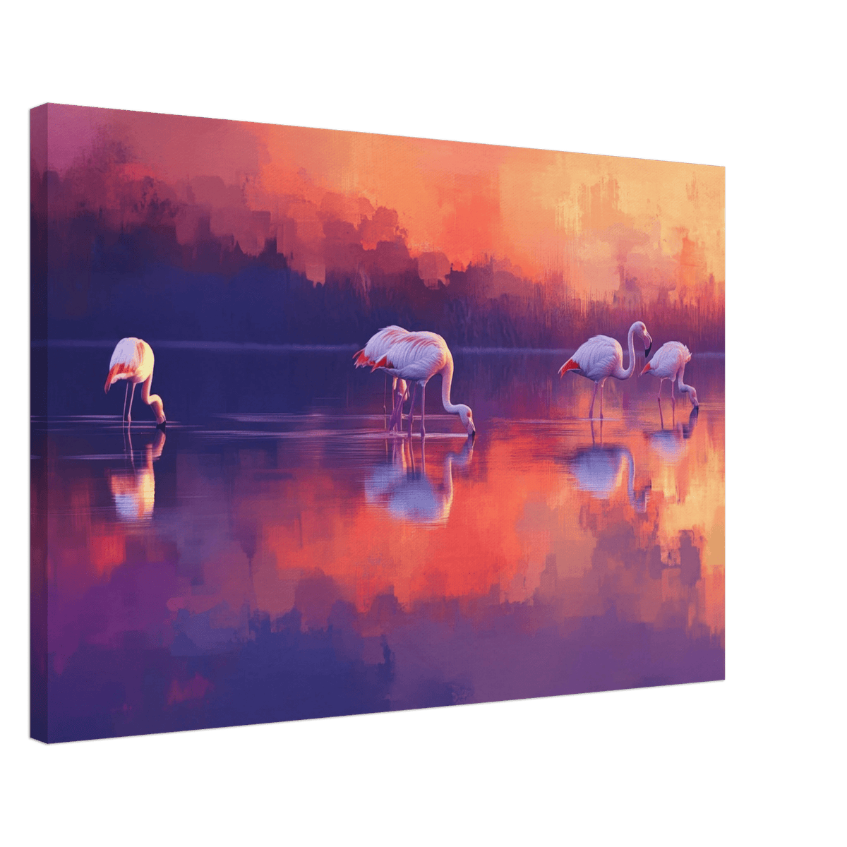 Surreal Flamingo Lake at Sunset Graceful flaming 2 - Shop Ai Art WebShop - Digital Art online Store