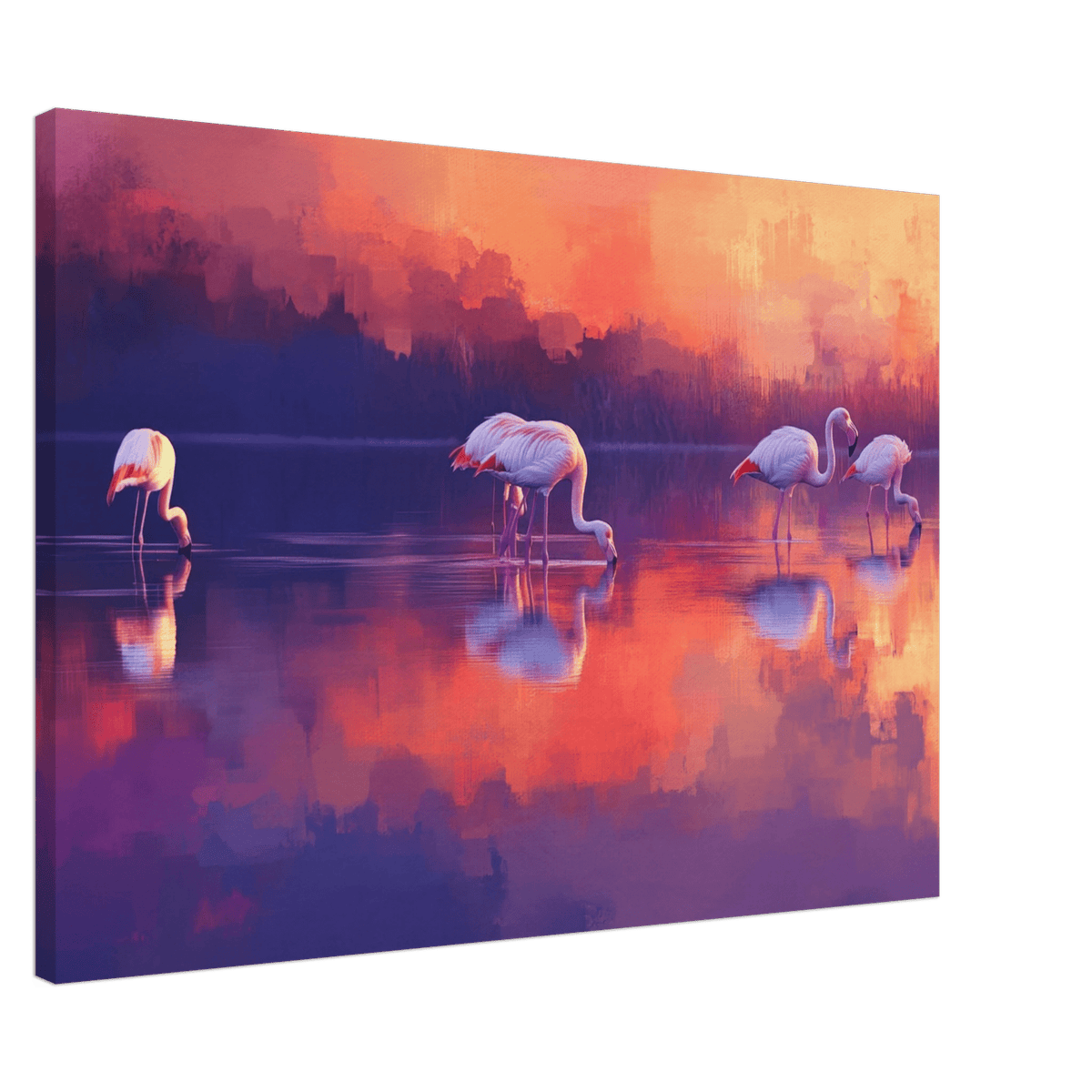 Surreal Flamingo Lake at Sunset Graceful flaming 2 - Shop Ai Art WebShop - Digital Art online Store