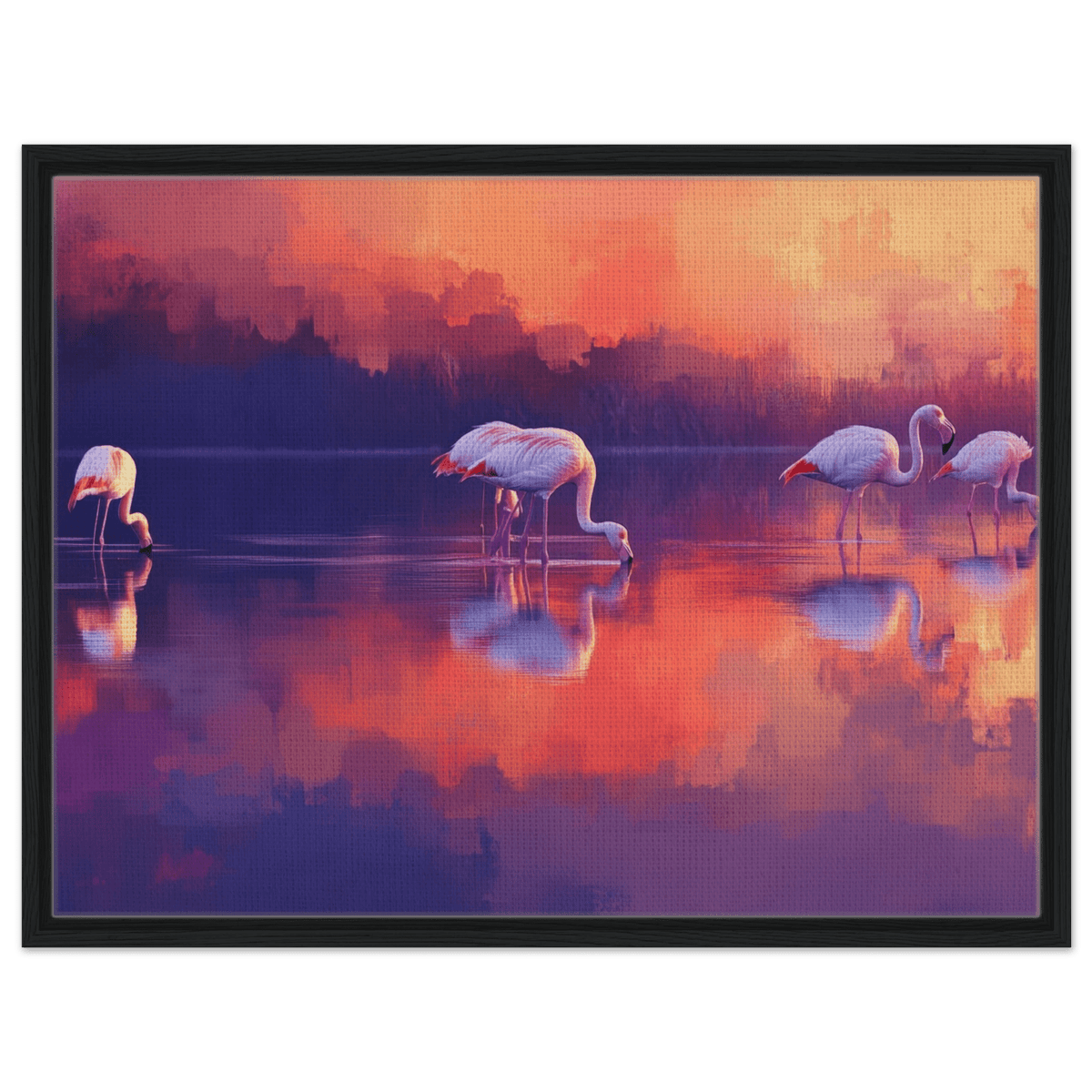 Surreal Flamingo Lake at Sunset Graceful flaming 2 - Shop Ai Art WebShop - Digital Art online Store