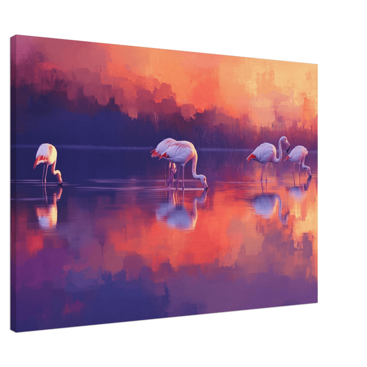 Surreal Flamingo Lake at Sunset Graceful flaming 2 - Shop Ai Art WebShop - Digital Art online Store