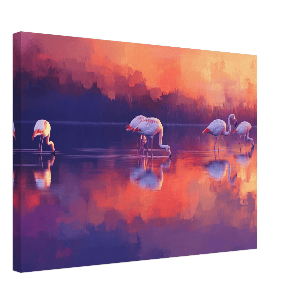 Surreal Flamingo Lake at Sunset Graceful flaming 2 - Shop Ai Art WebShop - Digital Art online Store