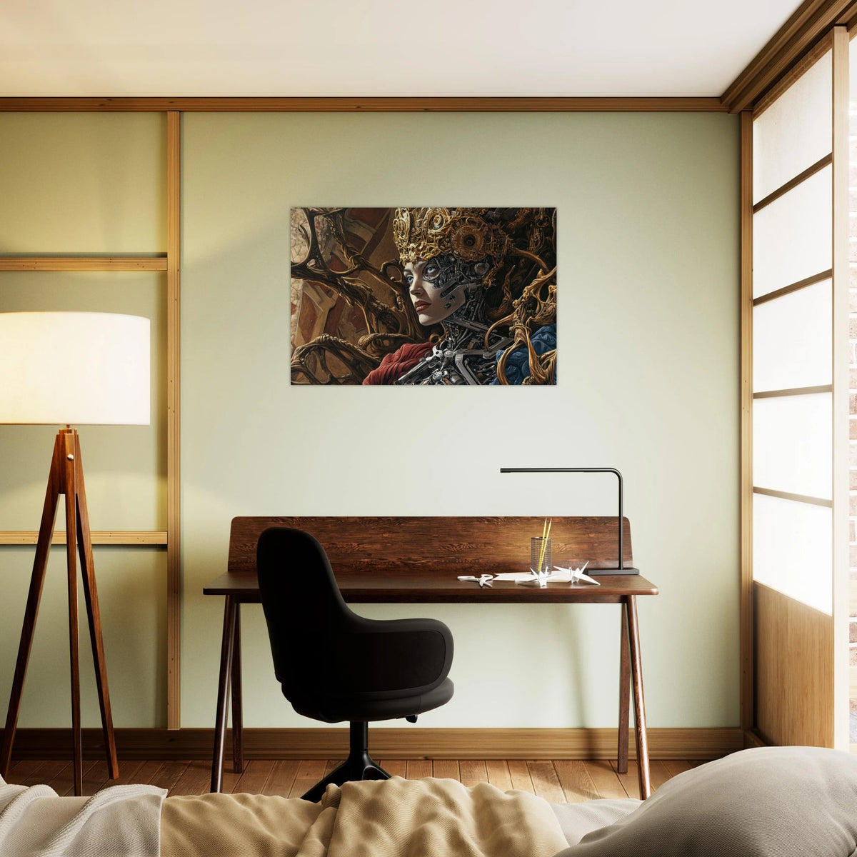 Surrealist Hybrid Queen on a Biomechanical Thrown 3 - Shop Ai Art WebShop - Digital Art online Store