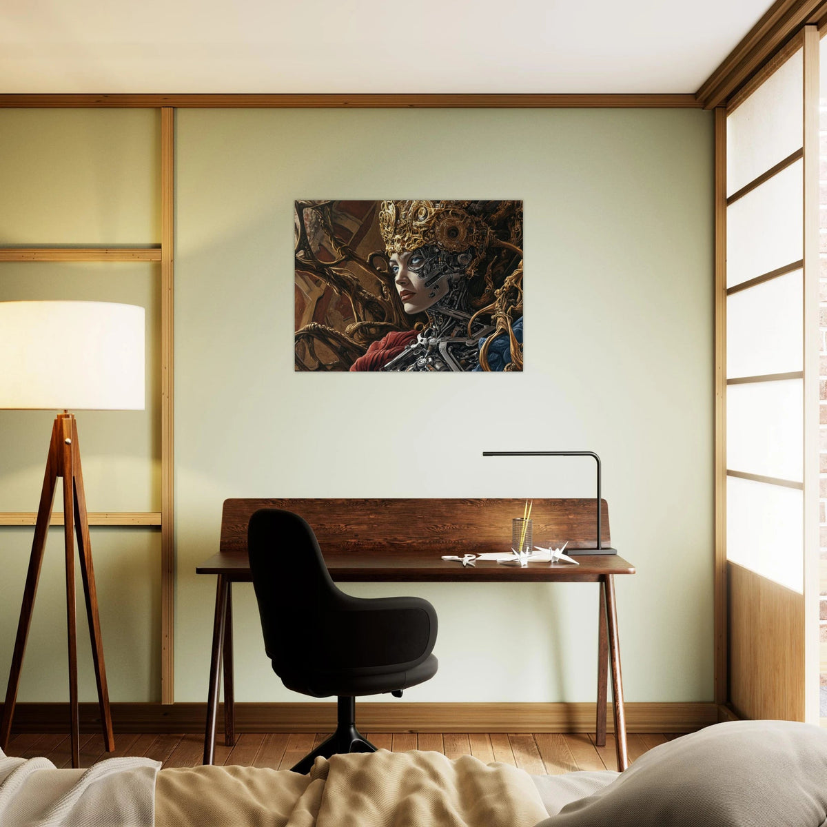 Surrealist Hybrid Queen on a Biomechanical Thrown 3 - Shop Ai Art WebShop - Digital Art online Store
