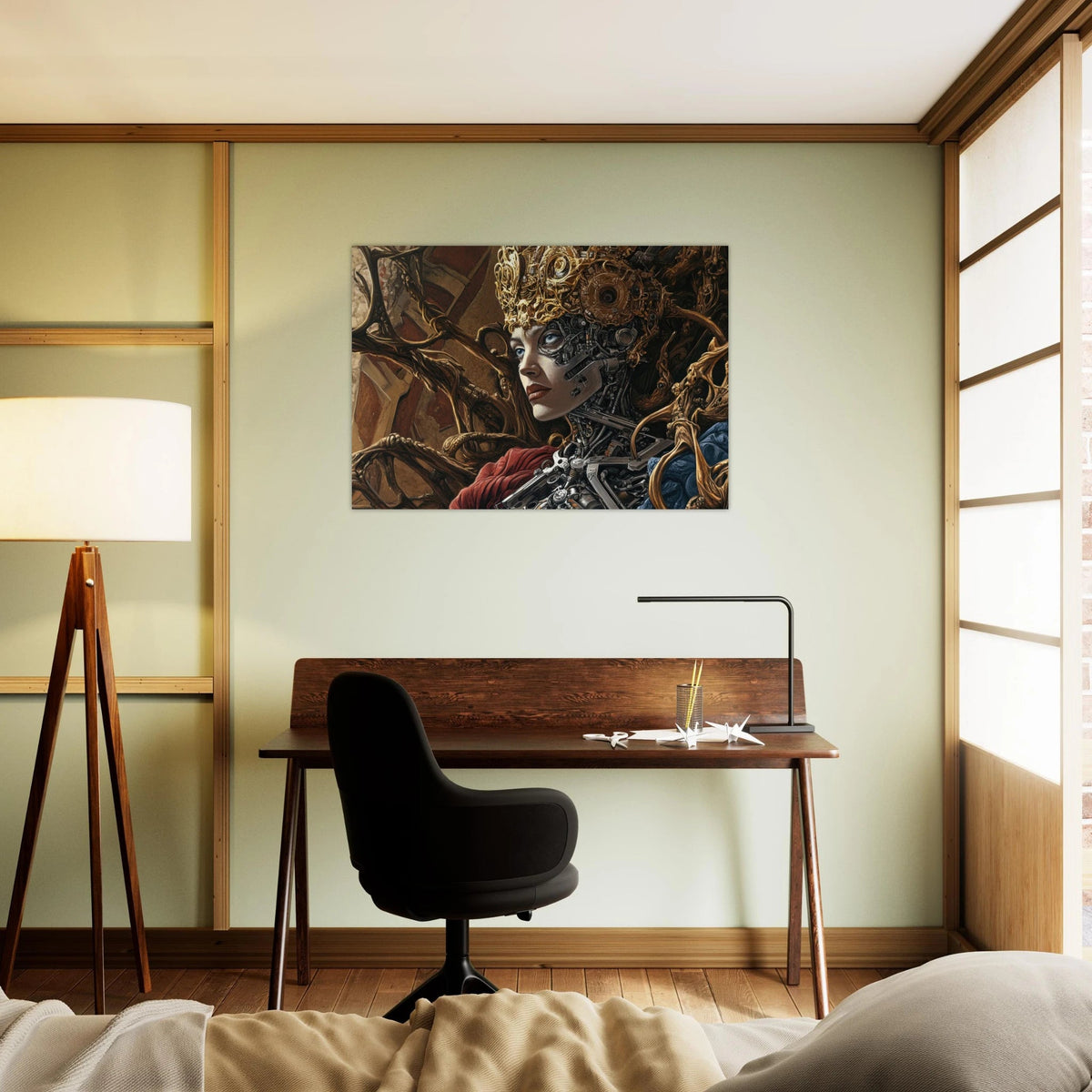 Surrealist Hybrid Queen on a Biomechanical Thrown 3 - Shop Ai Art WebShop - Digital Art online Store