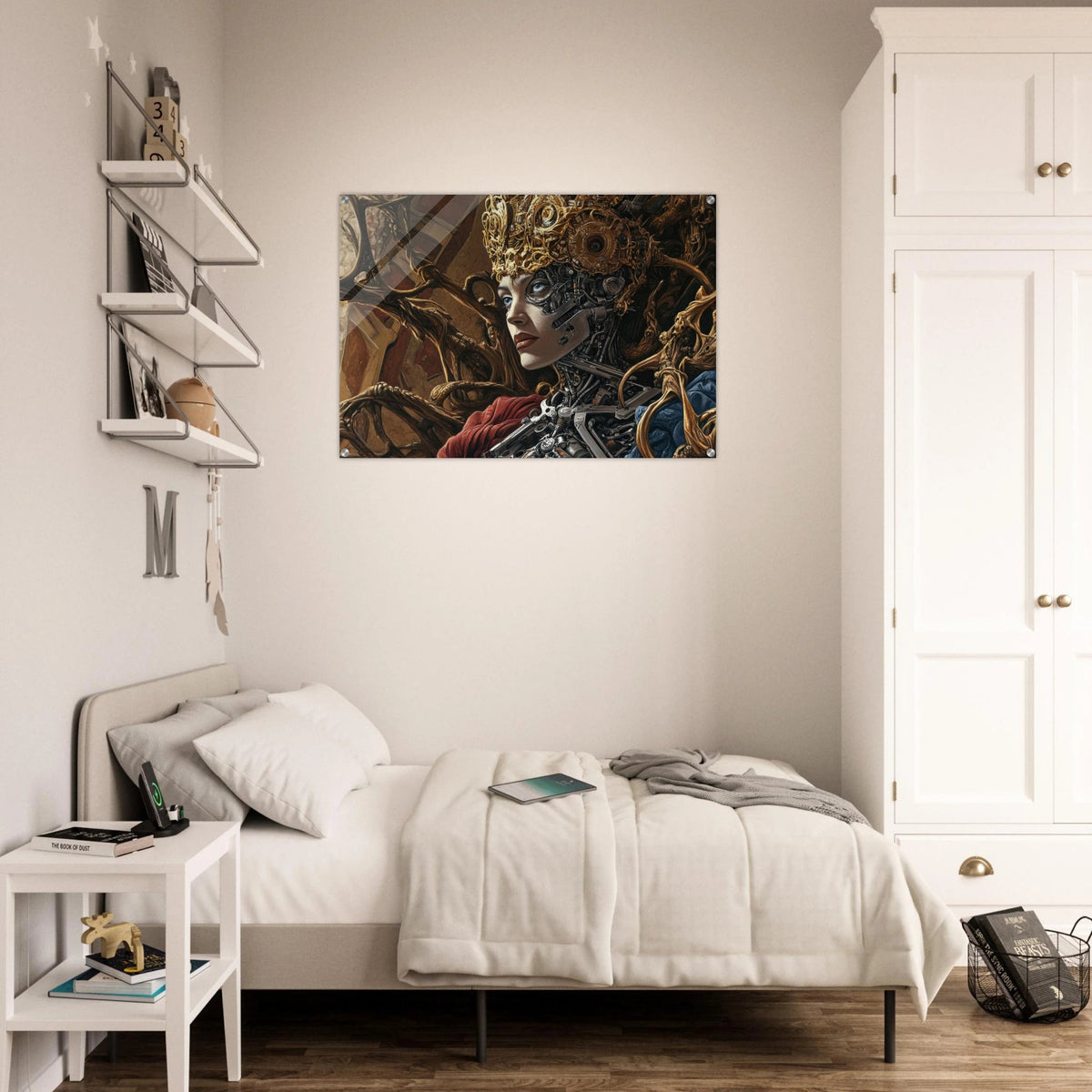 Surrealist Hybrid Queen on a Biomechanical Thrown 3 - Shop Ai Art WebShop - Digital Art online Store