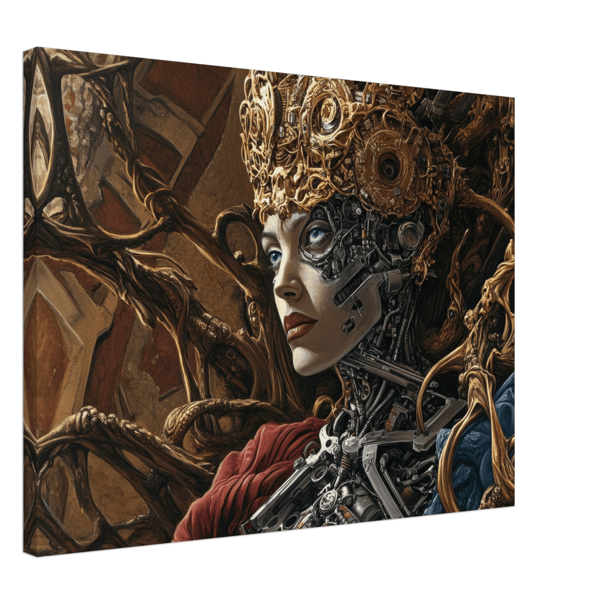 Surrealist Hybrid Queen on a Biomechanical Thrown 3 - Shop Ai Art WebShop - Digital Art online Store