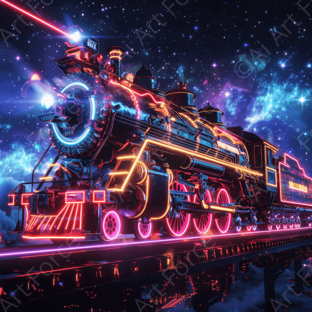 Technology Locomotif train 3 - Shop Ai Art WebShop - Digital Art online Store
