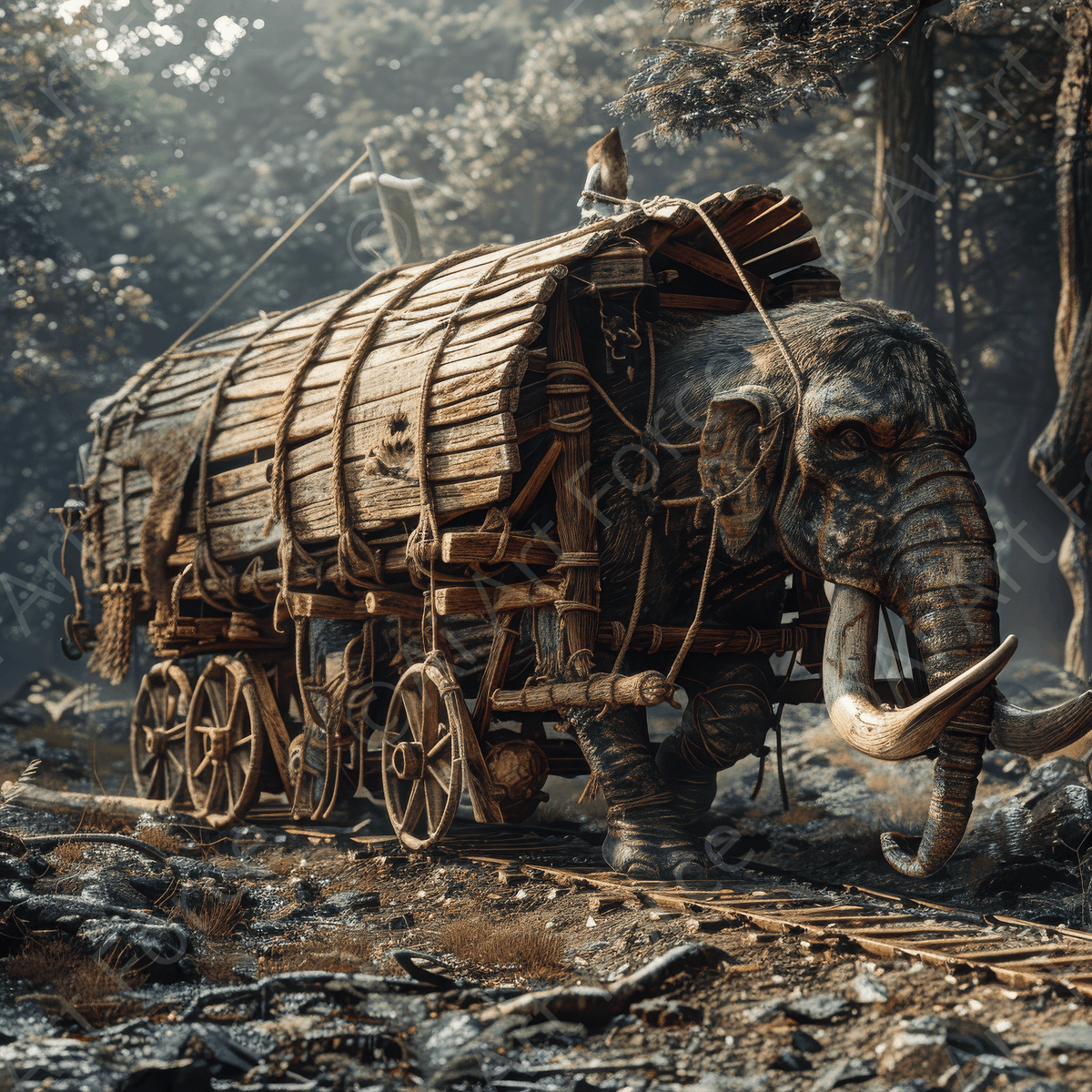 Technology Locomotif train 6 - Shop Ai Art WebShop - Digital Art online Store
