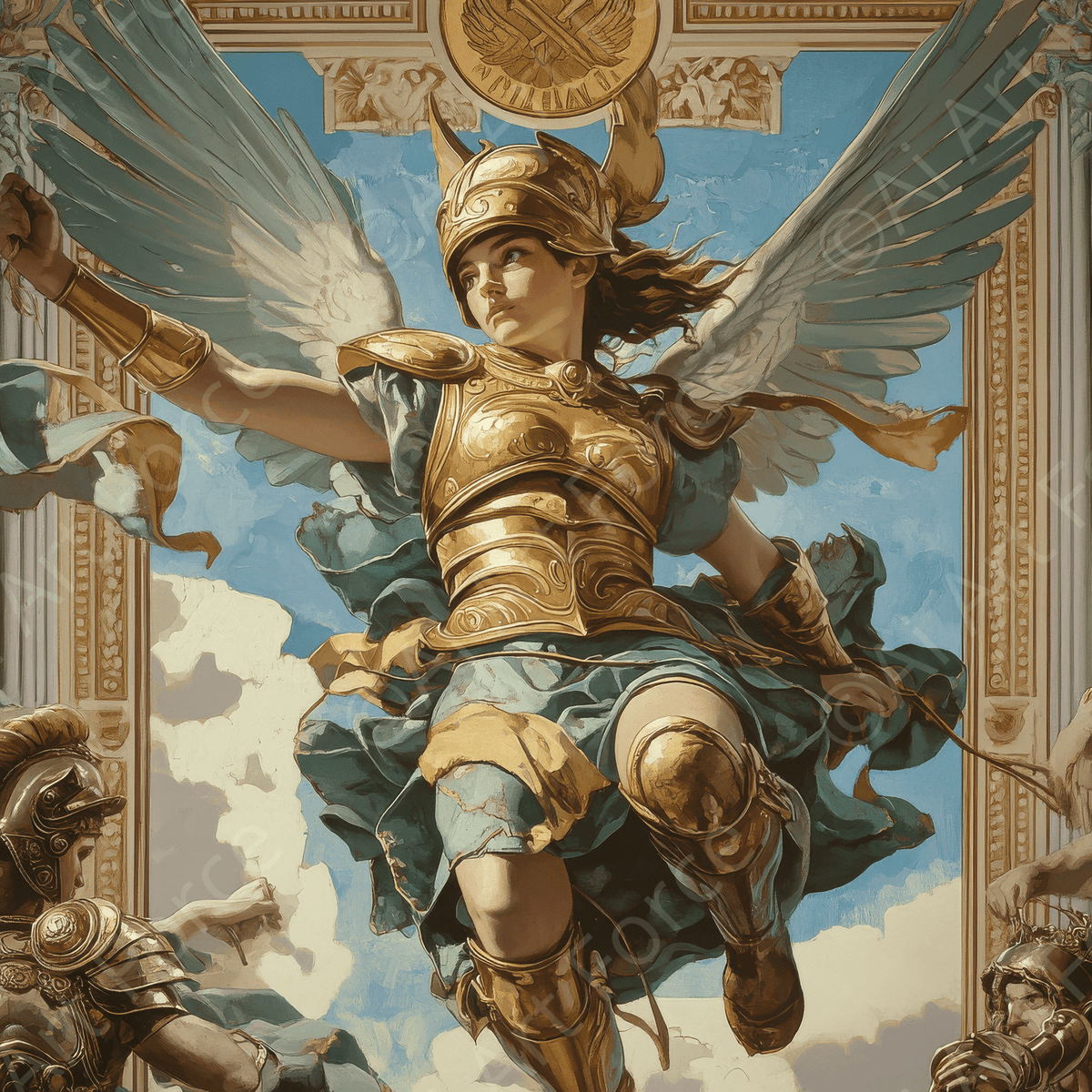 The Birth of Athena from Zeus Head - Shop Ai Art WebShop - Digital Art online Store