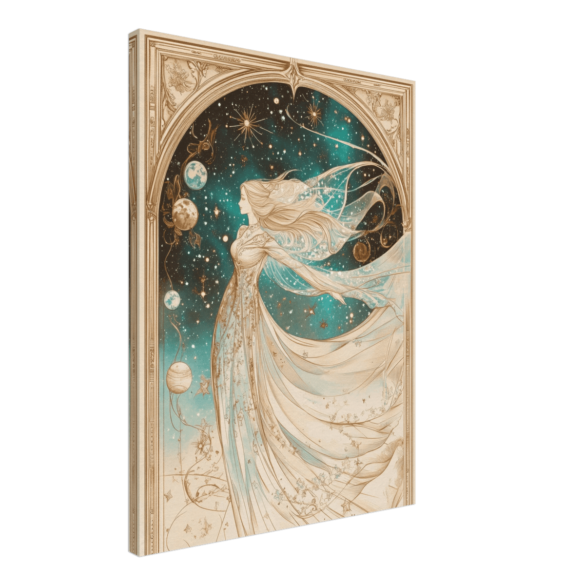 The Cosmic Muse A hand - drawn illustration 2 - Shop Ai Art WebShop - Digital Art online Store