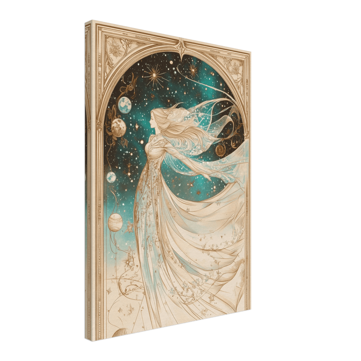 The Cosmic Muse A hand - drawn illustration 2 - Shop Ai Art WebShop - Digital Art online Store