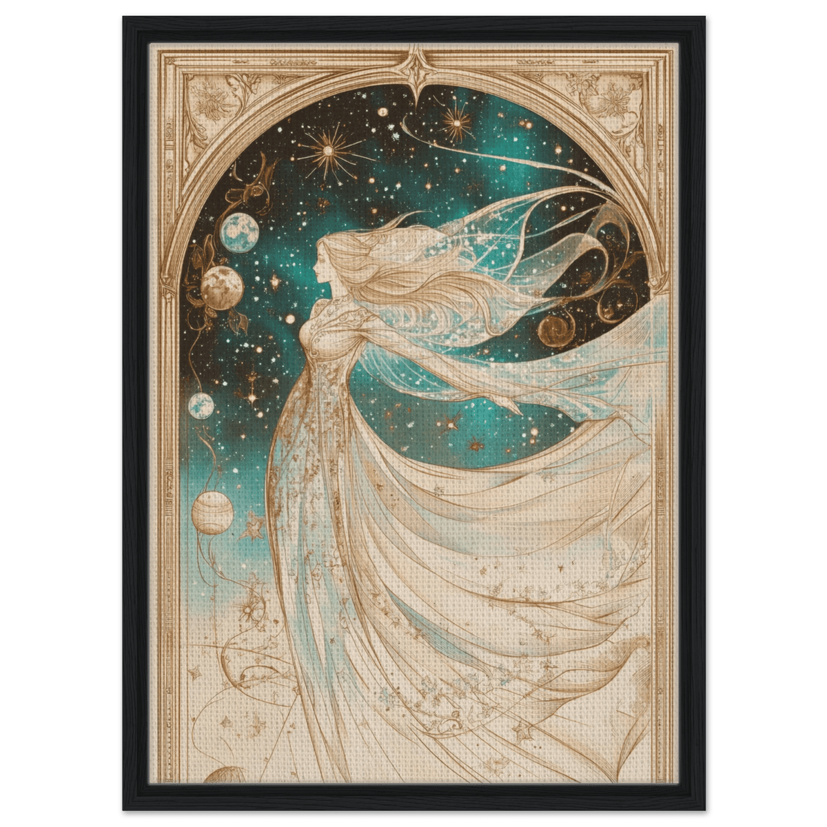 The Cosmic Muse A hand - drawn illustration 2 - Shop Ai Art WebShop - Digital Art online Store