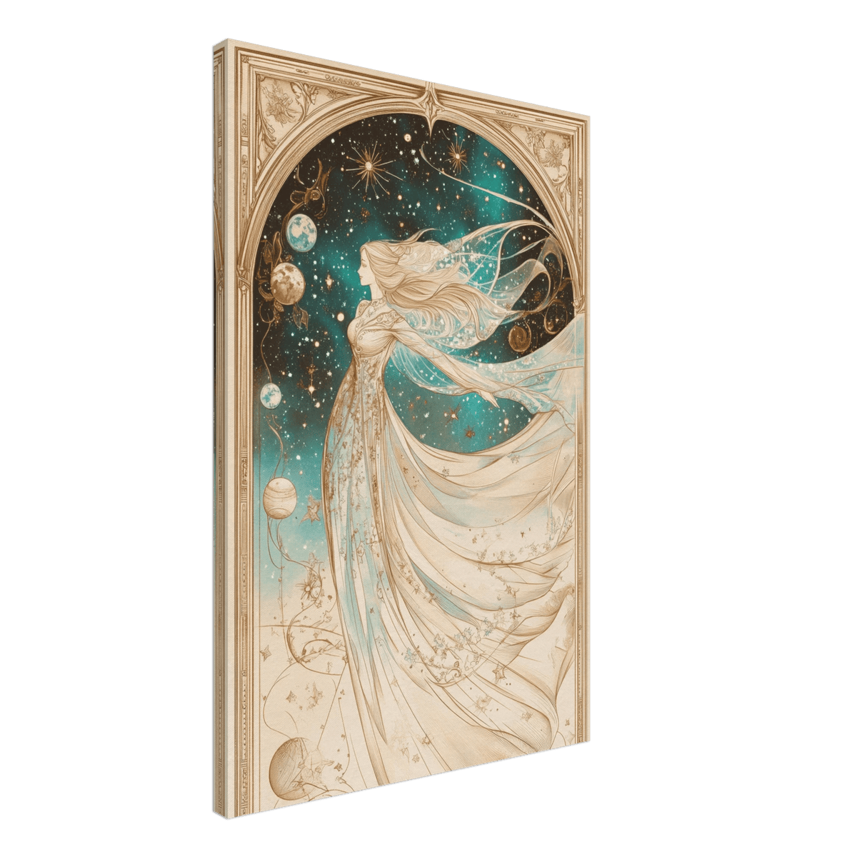 The Cosmic Muse A hand - drawn illustration 2 - Shop Ai Art WebShop - Digital Art online Store
