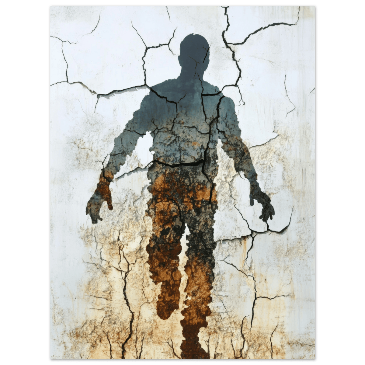 The Erosion of Thought Layers of cracked peeling 3 - Shop Ai Art WebShop - Digital Art online Store