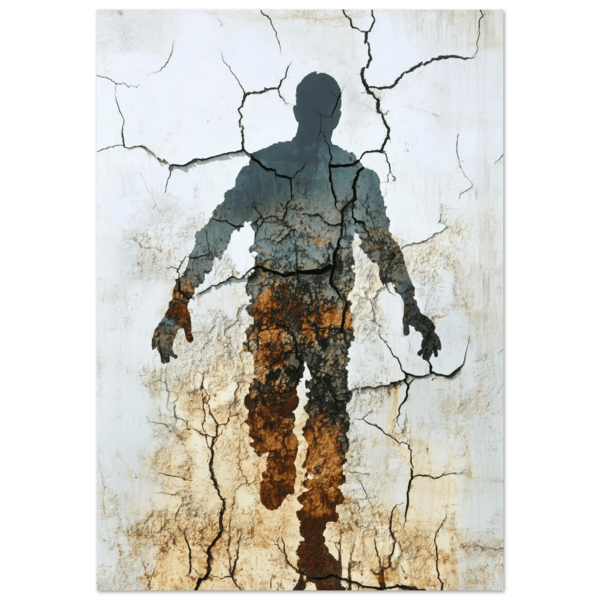 The Erosion of Thought Layers of cracked peeling 3 - Shop Ai Art WebShop - Digital Art online Store
