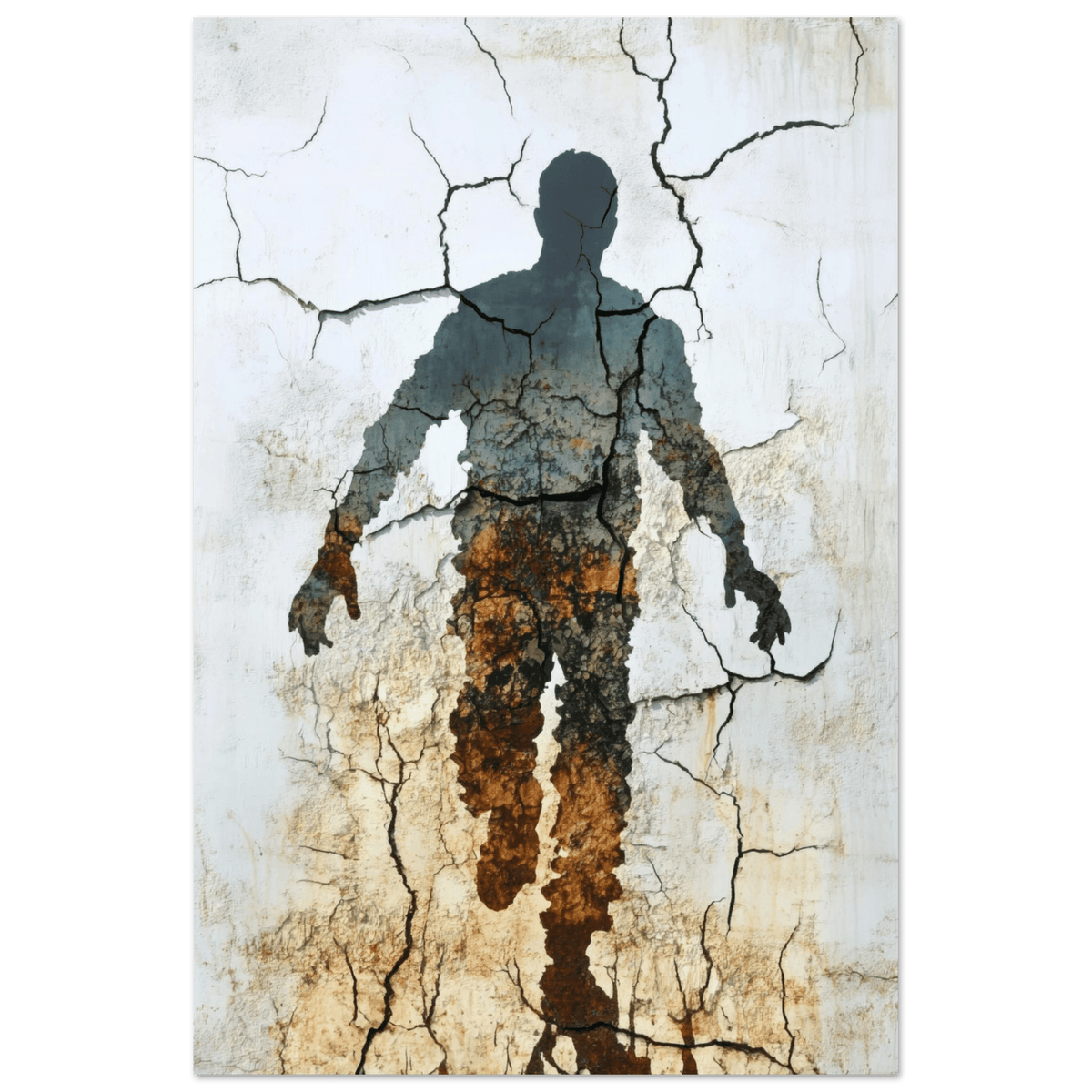 The Erosion of Thought Layers of cracked peeling 3 - Shop Ai Art WebShop - Digital Art online Store