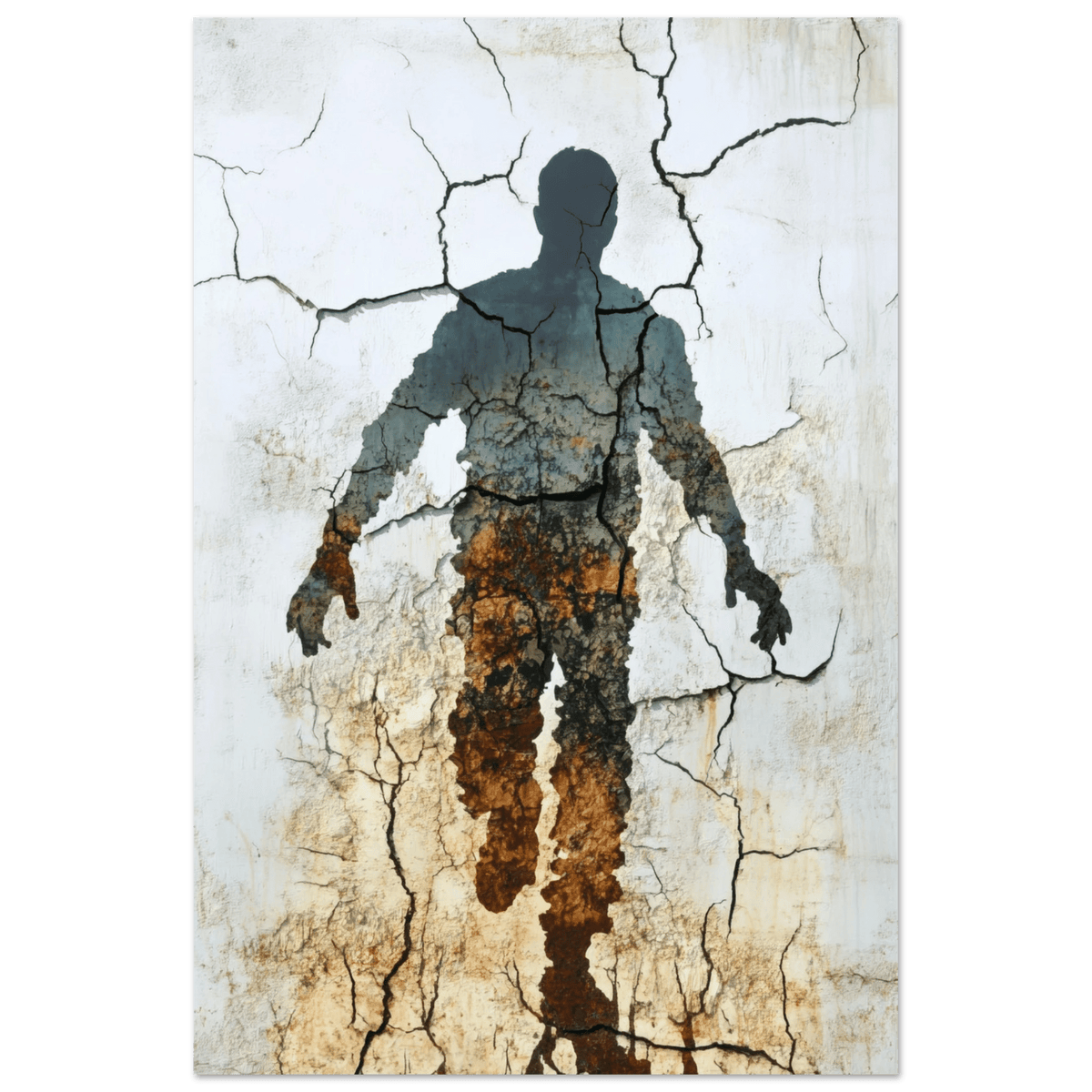 The Erosion of Thought Layers of cracked peeling 3 - Shop Ai Art WebShop - Digital Art online Store