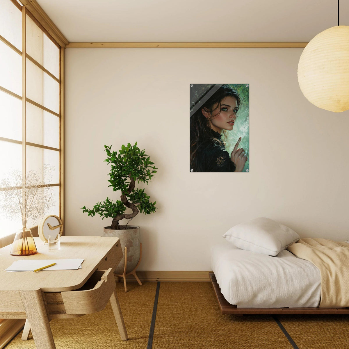 The Fae Sorceress of the Emerald Woods Oil Faint 6 - Shop Ai Art WebShop - Digital Art online Store