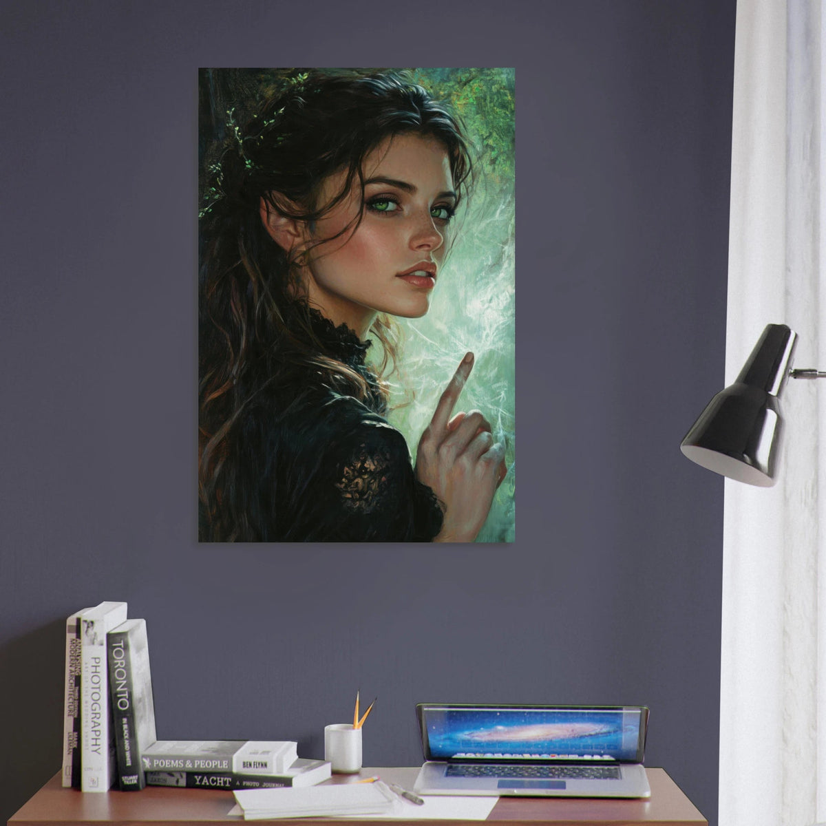 The Fae Sorceress of the Emerald Woods Oil Faint 6 - Shop Ai Art WebShop - Digital Art online Store