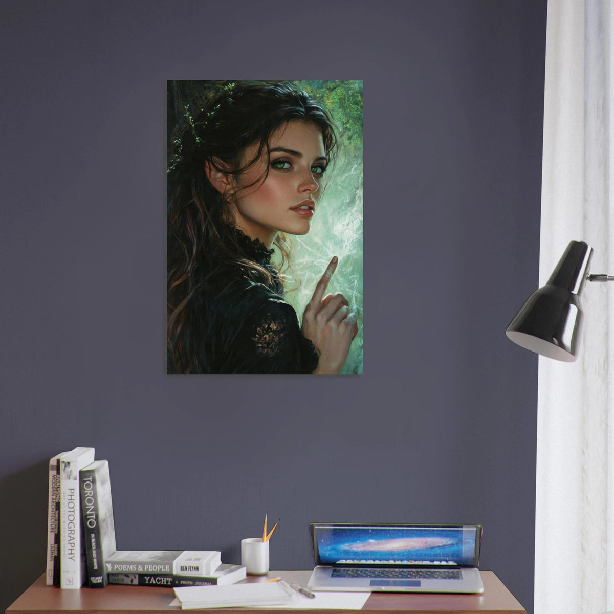 The Fae Sorceress of the Emerald Woods Oil Faint 6 - Shop Ai Art WebShop - Digital Art online Store