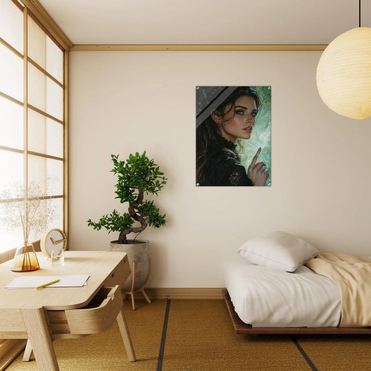 The Fae Sorceress of the Emerald Woods Oil Faint 6 - Shop Ai Art WebShop - Digital Art online Store