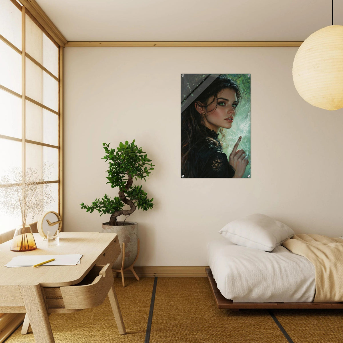 The Fae Sorceress of the Emerald Woods Oil Faint 6 - Shop Ai Art WebShop - Digital Art online Store