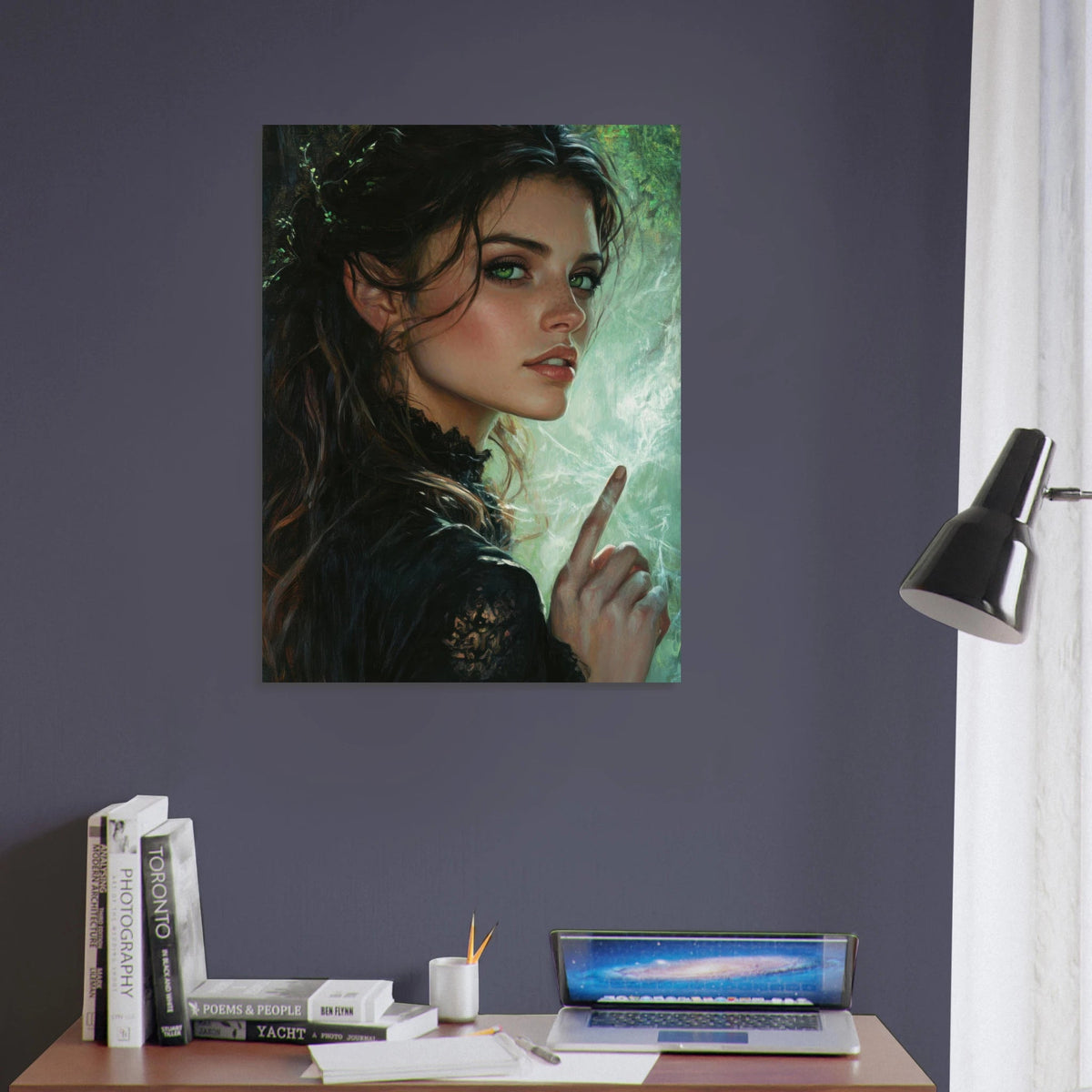 The Fae Sorceress of the Emerald Woods Oil Faint 6 - Shop Ai Art WebShop - Digital Art online Store