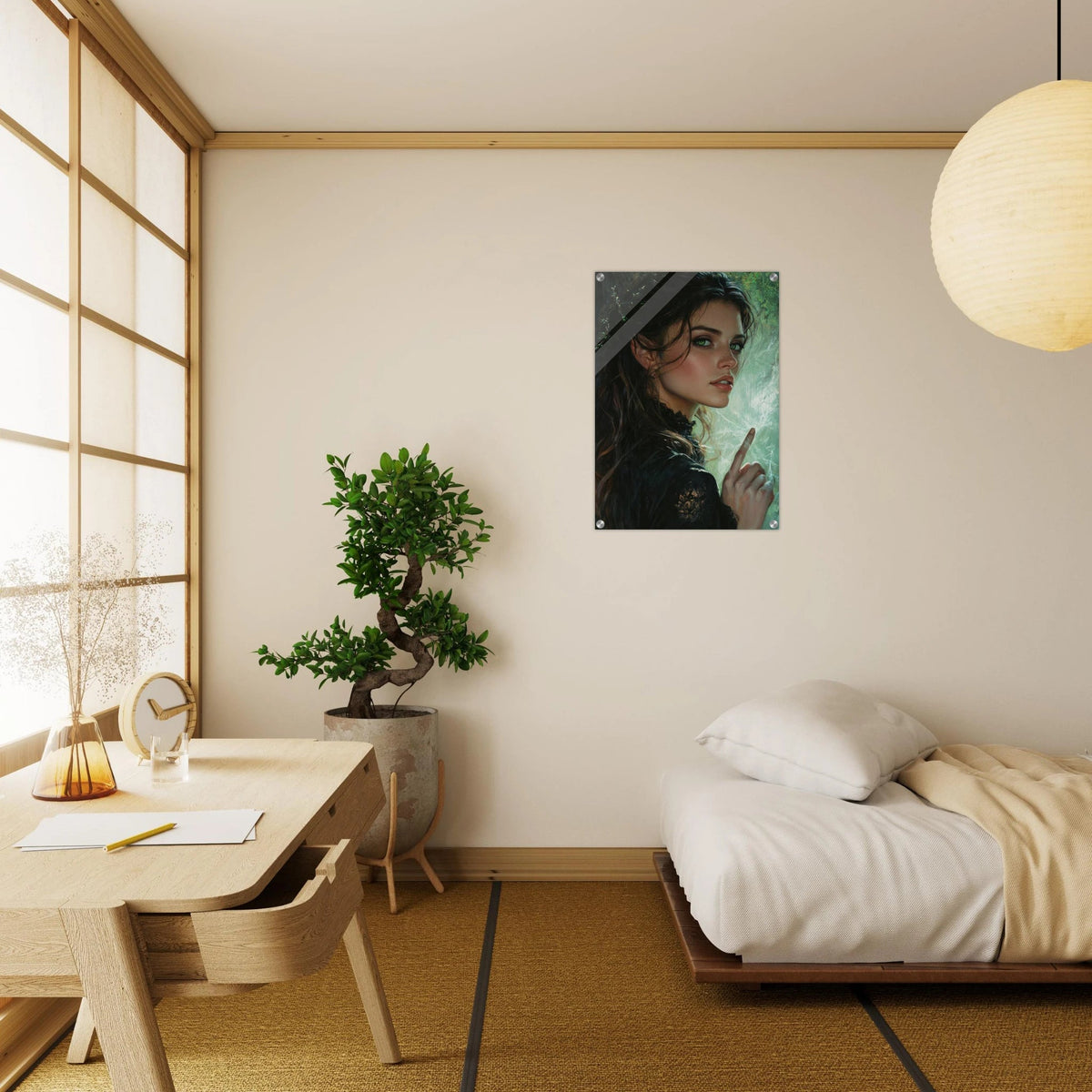The Fae Sorceress of the Emerald Woods Oil Faint 6 - Shop Ai Art WebShop - Digital Art online Store