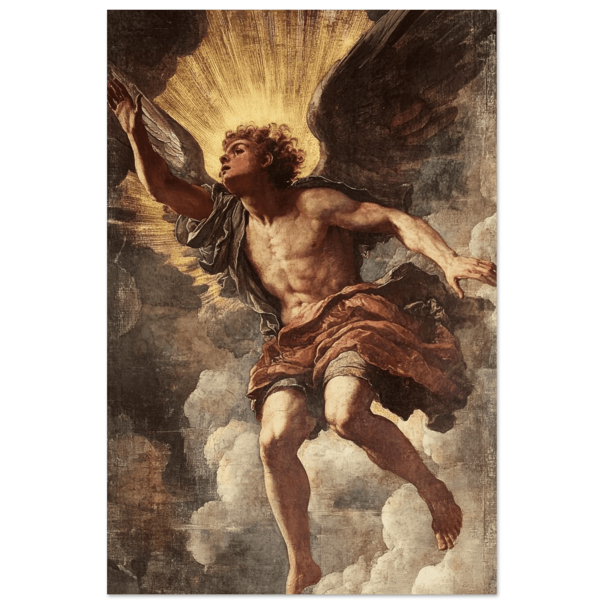 The Fallen Angels Descent Baroque Mythological - Shop Ai Art WebShop - Digital Art online Store