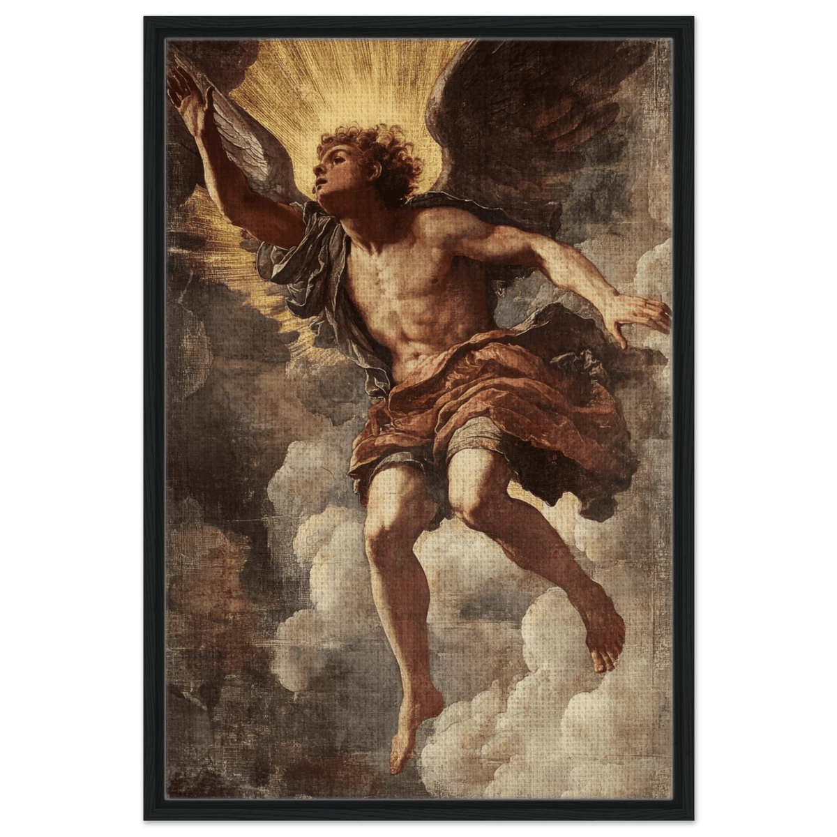The Fallen Angels Descent Baroque Mythological - Shop Ai Art WebShop - Digital Art online Store