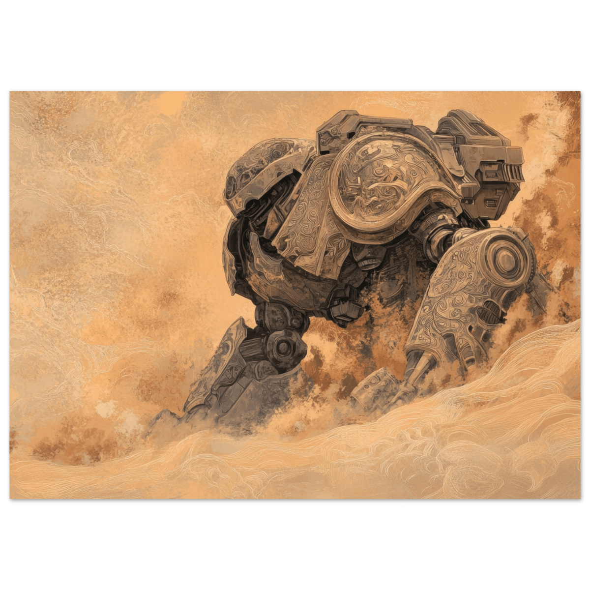The Forgotten Titan A giant ancient mech partial 2 - Shop Ai Art WebShop - Digital Art online Store