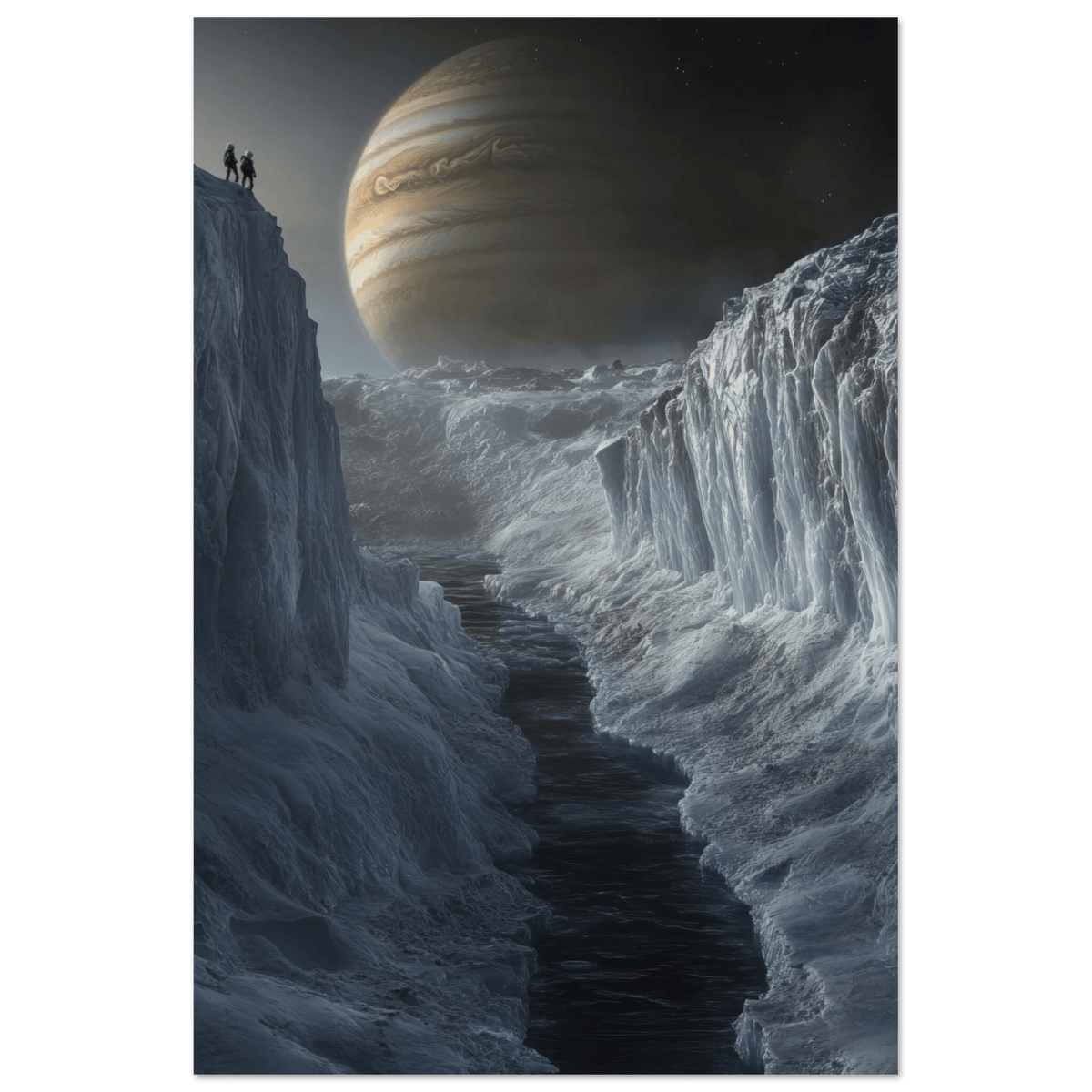 The Frozen Wasteland of Europa An expedition tea 2 - Shop Ai Art WebShop - Digital Art online Store
