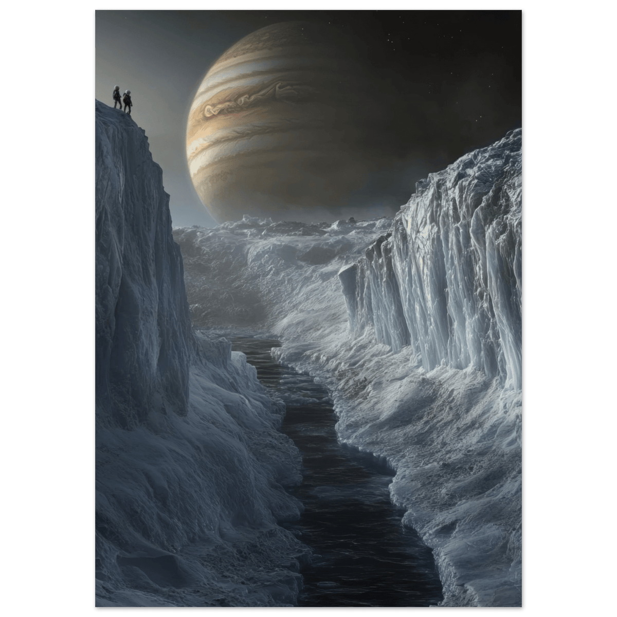 The Frozen Wasteland of Europa An expedition tea 2 - Shop Ai Art WebShop - Digital Art online Store